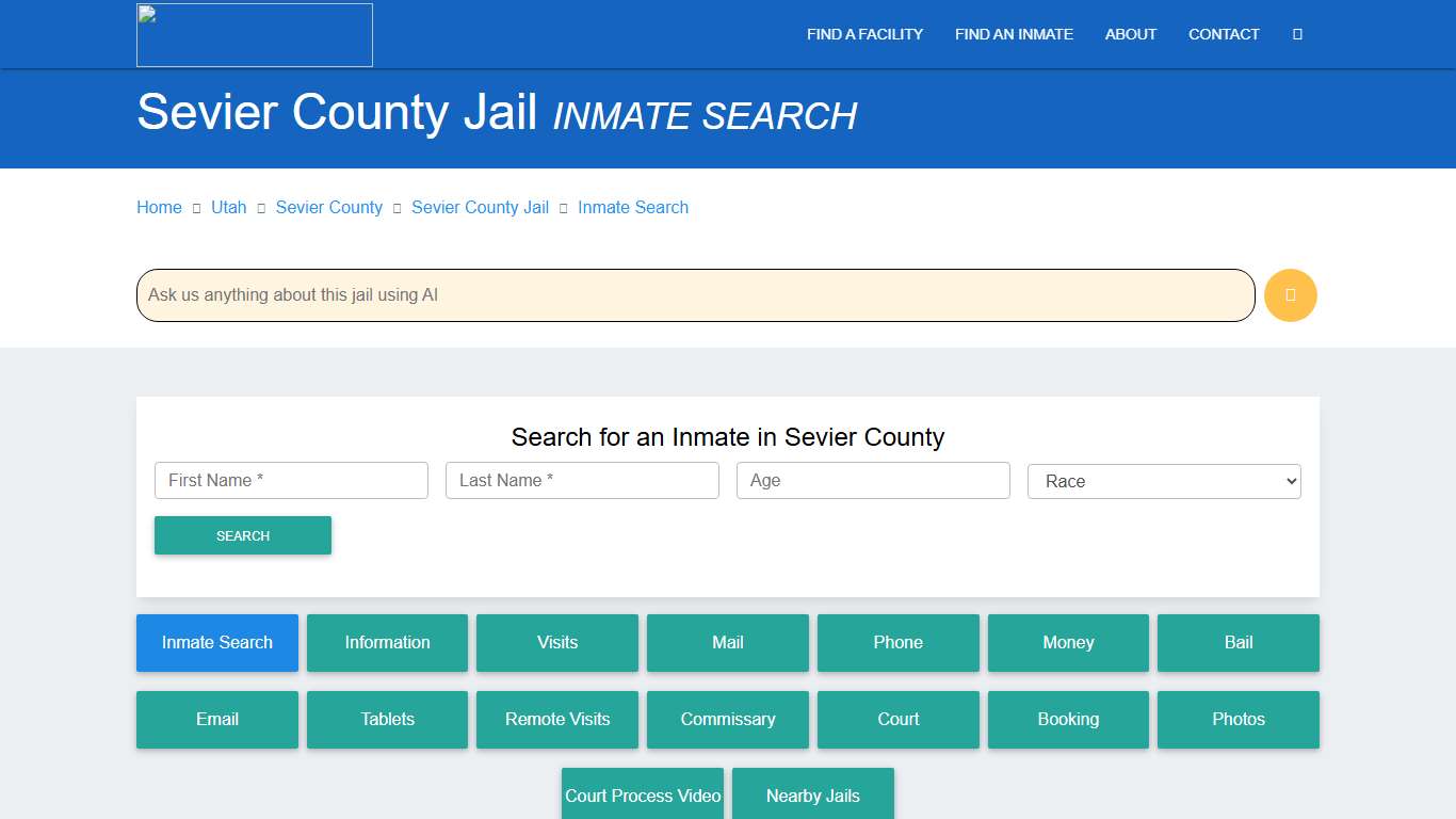 Sevier County Inmate Search & Roster Find Inmates UT