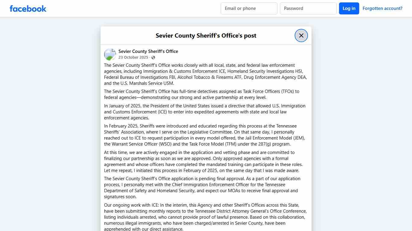 The Sevier County... - Sevier County Sheriff's Office Facebook